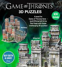 Usaopoly game of thrones premium puzzle hold the door puzzles. Foxcollection Game Of Thrones 3d Puzzles Build Winterfell And The Red Keep Milled