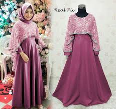 Maka tak heran jika warna yang satu ini banyak dipilih untuk berbagai jenis keperluan, dan salah satunya yaitu dipilih sebagai warna gaun pesta. Jual Q3 Baju Gamis Pesta Muslim Remaja Gamis Wisuda Brokat Brukat Cape Batwing Samira Warna Ungu Magenta Di Lapak Berkah Jaya Bukalapak