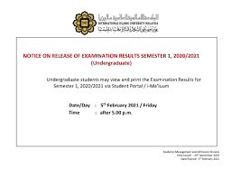 We are here to help you. Notice Exam Result Sem 1 2020 2021