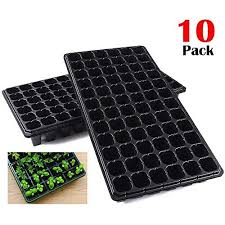 Plug trays are made of a rigid plastic and allow for more seedlings per tray. Buy 10 Pack Seed Starter Kit 72 Cell Seedling Trays Gardening Germination Tray Mini Propagator Plant Grow Kit Plug Tray Starting Trays For Seedling Germination Online In India B07wpt1637