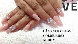 8.disear botones de rosas cerca de la cutcula en el borde libre. Como Hacer Un Set De Unas Color Rosa Palo Y Cristales Swarovskis Youtube