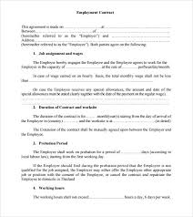 9+ Sample Contract Agreements | Sample Templates