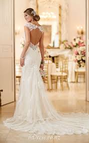 Open Back Queen Anne Neck Lace Mermaid Wedding Dress Used Wedding Dresses Wedding Dresses Strapless Best Wedding Dresses