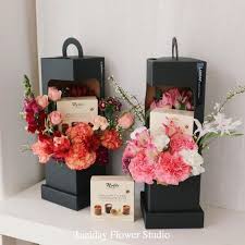 Unique Idea Flowers Flowerpower Flower Box Gift Flower Gift Flower Packaging