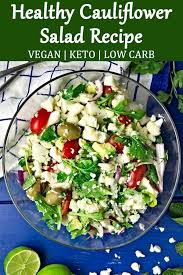 Vegan Cauliflower Salad Vegan Salad Recipes Cauliflower Salad Salad Recipes Raw