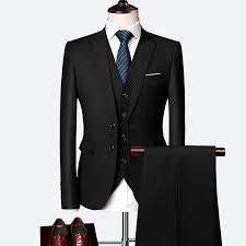 Laos latvia lebanon lesotho liberia libya liechtenstein lithuania luxembourg macau(cn) macedonia madagascar malawi malaysia maldives mali malta marshall i. Wedding Suits For Men 3 Piece Slim Fit Men S Suits Formal Black White Grey Blue Shopee Malaysia