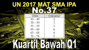 Check spelling or type a new query. No 37 Un 2017 Sma Ipa Statistika Kuartil Bawah Q1 Matematika Soal Dan Pembahasan Youtube