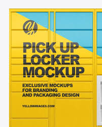 We add new mockups every day. Pick Up Locker Mockup In Indoor Advertising Mockups On Yellow Images Object Mockups In 2021 Mockup Creative Words Design