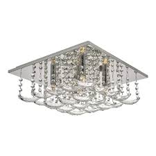 Free shipping starting at $49.95 + no hassle easy returns! Dar Lighting 2020 21 Ore5450 Orella 5 Light Square Flush Ceiling Fitting In Polished Chrome And Crystal Finish Castlegate Lights