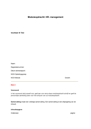 Moduleopdracht Voorbeeld Structuur Moduleopdracht Hr Management Voorblad Titel Naam Studeersnel