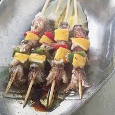 Brochettes De Calmars Marines A L Aigre Doux De Julie Brochette Recettes De Cuisine Recette Brochette