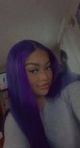Dark Purple Human Hair Wig