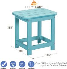 Amazonsmile Polyteak Compact Outdoor Side Table Walnut Brown Weather Resistant Patio Side Table In 2020 Patio Side Table Table For Small Space Outdoor Side Table