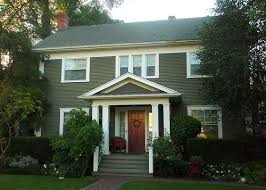 Look at this photo gallery. 16 Olive Green Green Exterior Paint Colors