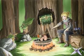 Lost Woods Camp Fire Botw Kokiri Legend Of Zelda Zelda Art Breath Of The Wild