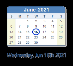 June 16 is the 167th day of the year (168th in leap years) in the gregorian calendar; June 16 2021 Calendar With Holidays Count Down Usa