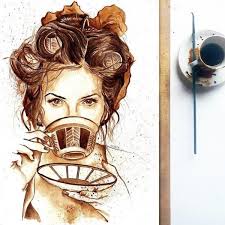 Coffee Is More Than Just A Drink By Using It To Paint Intricate Portraits Ego Alterego Coffee Art Drawing Coffee Art Painting Coffee Painting