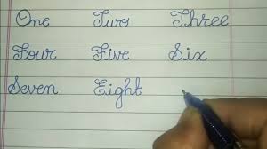Cursive doesn't really take a long time to learn, to know the strokes and how to connect the letters. Write Cursive 1 10 Number Names For Beginners Cursive Handwriting Practice Youtube
