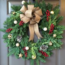 Rustic Wreath Wreath From Costco With A Few Added Decorations Made The Burlap Now Myself Christmas Wreaths Rustic Wreath Holiday Decor