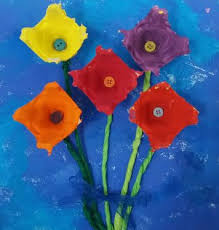 Blumen Aus Eierkartons Eierkarton Basteln Blume Eierkarton Basteln Blumen Basteln