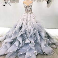 For the ultimate in bridal romance, with just a hint of drama, ballgown wedding dresses are perfect for the bride looking to make a lasting impression on her wedding day. Gorgeous 3d Flower Lush Ball Gowns Ruffles Tiered Lace Prom Dresses Pretty Women Dancing Party Formal Dresses Prom Dresses Aliexpress