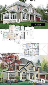 Duplex house plans are homes or apartments that feature two separate living spaces with separate entrances for two families. 4 Bedroom Traditional Home Plan With Garage Bedroom Country Garage Home Plan Traditional Architektur Haus Haus Plane Haus Architektur
