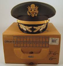 Us Army Field Grade Officer Service Dress Greens Hat Cap With Bullion Box Green Hats Hats Green Dress