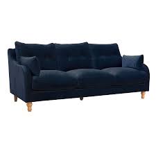 Canape 4 Places En Velours Bleu Paon Vendome Canapes Interior S