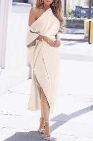 Beschreibung Produktname Eleganter Einschultriger Hoch Taillierter Bodycon Beschreibung Bodycon In 2020 Trendy Dresses Summer Trending Dresses Womens Dresses