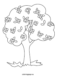 Tree With Flowers Flower Coloring Pages Coloring Pages Flowering Trees