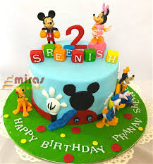 Write name on cute 2nd birthday cake. Mickey Theme Birthday Cake Online Birthday Cakes Bangalore Delivery Customized Mickey Cakes