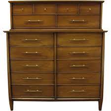 Pair of cerused oak nightstands or end tables by davis furniture co. Mid Century Walnut Dresser Walnut Dresser Solid Walnut Dresser Low Dresser