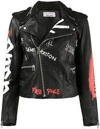 Faith Connexion Hand Painted Biker Jacket Leather Jackets Women Leather Jacket Rocker Girl Outfits