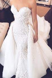 2 In 1 Wedding Gowns Kleinfeld Wedding Dresses Mermaid Sweetheart Wedding Dresses Lace Applique Wedding Dress