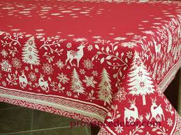 Noel Red White French Jacquard Woven Tapestry Christmas Reversible Tablecloths Rectangle Table Cloth Square Table Topper Couch Throw Mountain Resort Table Home Decor Elegant French Christmas Decor Gifts