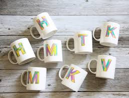 Adorable diy photo mug gift: Diy Monogram Coffee Mug The Handmade Home