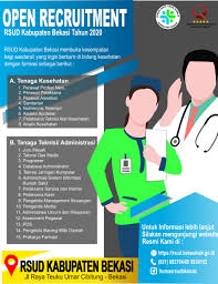Dibutuhkan segera assisten apoteker syarat punya str untuk kerja di klinik pratama di join us untuk area jabodetabek, banjarmasin, surabaya, bandung, medan, yogyakarta, semarang. Lowongan Kerja Rekrutmen Rsud Kabupaten Bekasi Tahun 2020