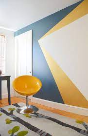 Interior wall paint design ideas. 27 Cool Funky Diy Geometric Wall Paint Design Ideas For Boys Bedroom Bedroom Wall Paint Geometric Wall Paint Wall Design