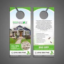 Several companies have closed their doors. Custom Door Hanger Flyer For Pest Control Company Postcard Flyer Or Print Contest Design Postcard Flyer Winning Custom Door Hangers Postcard Fall Background