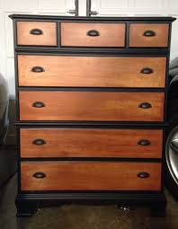 Black And Orange Dresser Bassett Colonial Dresser In Black Satin And Stain With Matte Cup Pulls Chairishedfurnishing Rustic Pine Furniture Painted Furniture Interior Textiles