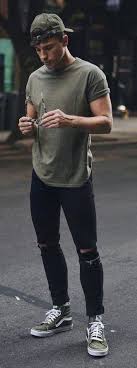 16 Ideas For How To Wear Vans High Tops Black Skinnies Vans Outfit Men Mens Fashion Casual Style Jeans Shirt