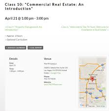 Just A Friendly Reminder To All Those Attending Today S Class Please Arrive On Time We Are A Little Over An Google Calendar Curriculum Commercial Real Estate