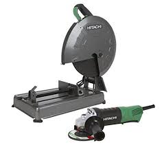 Hitachi Kcc14s2f 14 Chop Saw 4 1 2 Paddle Switch Grinder Combo Kit In 2020 Combo Kit Hitachi Chop Saw