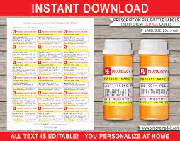 According to studies, in outpatient setting, half of the adults misunderstand at least some of the prescription bottle's labels. Gag Prescription Labels For Old Age Pills Template Gag Gift Party Favor