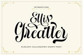 Nadia script is a light and fresh handwritten font that will inspire any design project with its incredibly romantic feel. Ellis Greatter 429406 Script Font Bundles In 2020 Elegant Script Fonts Vintage Script Fonts Script Fonts