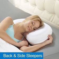 Biosense Memory Foam Pillow Cover Biosense Plus Arc Shaped Sleep Pillow With Cool Gel Technology Sleep Pillow Side Sleeper Pillows