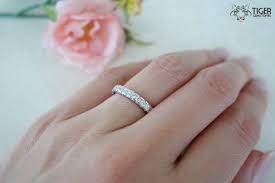 1 Carat Eternity Band Wedding Band Cushion Round Engagement Man Made Diamond Bridal Ring Sterling Silver Eternity Ring Man Made Diamonds Eternity Bands
