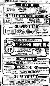 Movie Options In 1954 Drive In Movie Night Life Movies