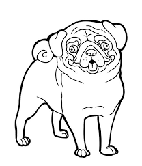 Pug Funny Face Coloring Page Color Luna Dog Coloring Page Pugs Coloring Pages