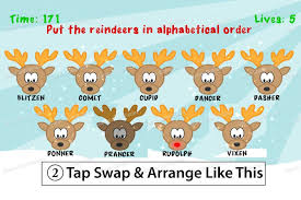 Impossible Test Christmas Put The Reindeers In Alphabetical Order Game Solver